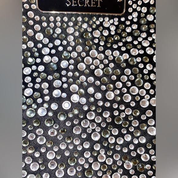 Victoria's Secret Fashion Show Black and Silver Crystal Cosmetic Bag - Picture 8 of 10